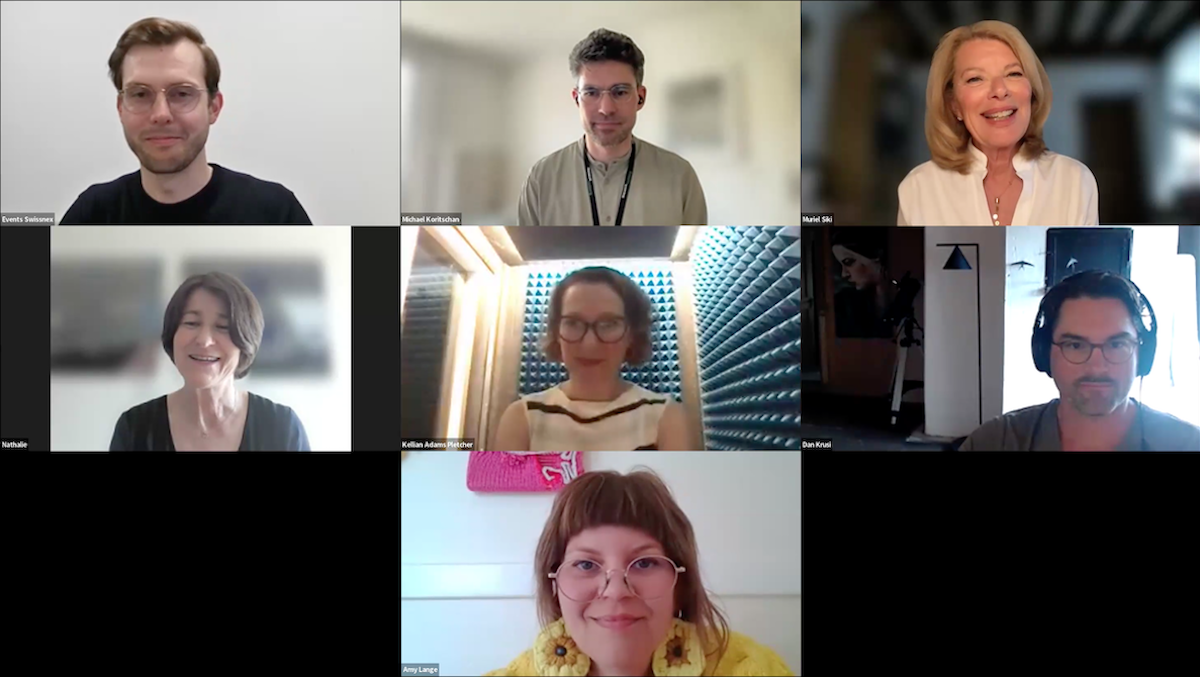 Screenshot of the webinar speakers